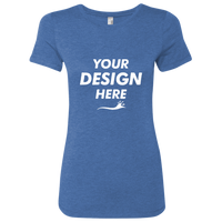 Next Level Apparel Women’s Triblend T-Shirt, Vintage Royal, Front view, Mockup