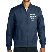 Nike Bomber Jacket, Midnight Navy, Front view, Mockup