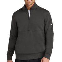 Nike Club Fleece Sleeve Swoosh 1/2 Zip, Anthracite, Front view