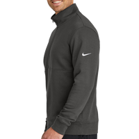 Nike Club Fleece Sleeve Swoosh 1/2 Zip, Anthracite, Left Sleeve view