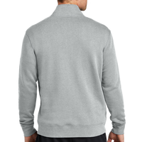 Nike Club Fleece Sleeve Swoosh 1/2 Zip, Dark Grey Heather, Back view