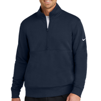 Nike Club Fleece Sleeve Swoosh 1/2 Zip, Midnight Navy, Front view