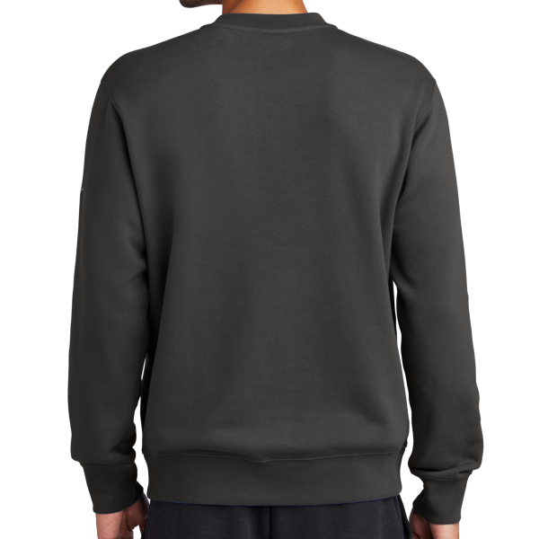 Nike Club Fleece Sleeve Swoosh Crew, Anthracite, Back view