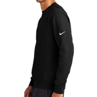 Nike Club Fleece Sleeve Swoosh Crew, Black, Left Sleeve view