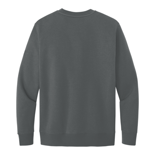 Nike Club Fleece Sleeve Swoosh Crew, Charcoal Heather, Back view