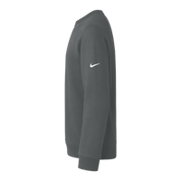 Nike Club Fleece Sleeve Swoosh Crew, Charcoal Heather, Left Sleeve view
