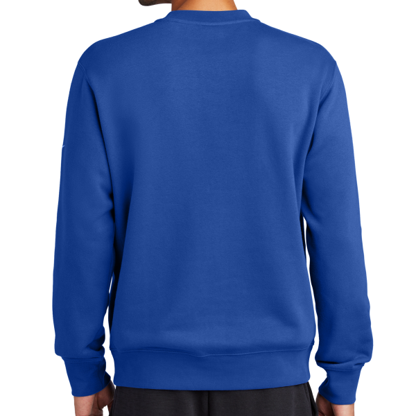 Nike Club Fleece Sleeve Swoosh Crew, Game Royal, Back view