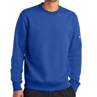 Nike Club Fleece Sleeve Swoosh Crew, Game Royal, Front view