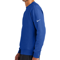 Nike Club Fleece Sleeve Swoosh Crew, Game Royal, Left Sleeve view