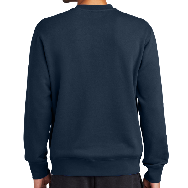 Nike Club Fleece Sleeve Swoosh Crew, Midnight Navy, Back view