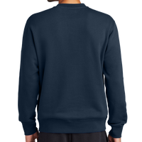 Nike Club Fleece Sleeve Swoosh Crew, Midnight Navy, Back view