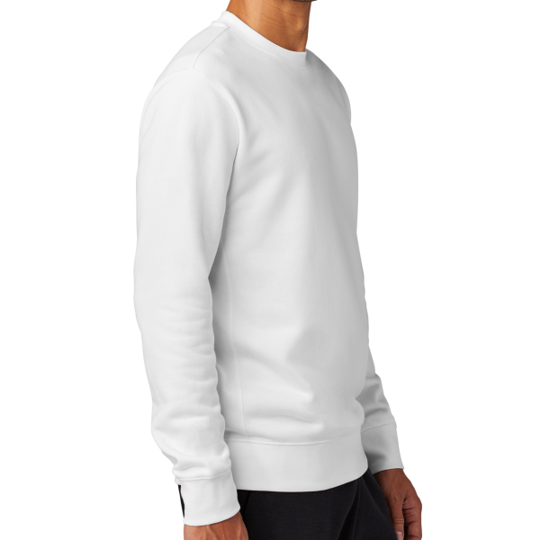 Nike Club Fleece Sleeve Swoosh Crew, White, Right Sleeve view