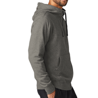 Nike Club Fleece Sleeve Swoosh Full Zip Hoodie, Charcoal Heather, Right Sleeve view