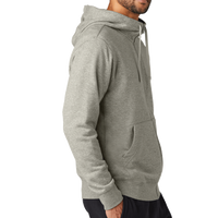 Nike Club Fleece Sleeve Swoosh Full Zip Hoodie, Dark Grey Heather, Right Sleeve view