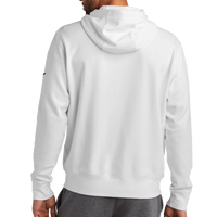 Nike Club Fleece Sleeve Swoosh Full Zip Hoodie, White, Back view