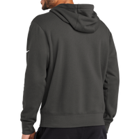 Nike Club Fleece Sleeve Swoosh Pullover Hoodie, Anthracite, Back view