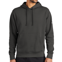 Nike Club Fleece Sleeve Swoosh Pullover Hoodie, Anthracite, Front view