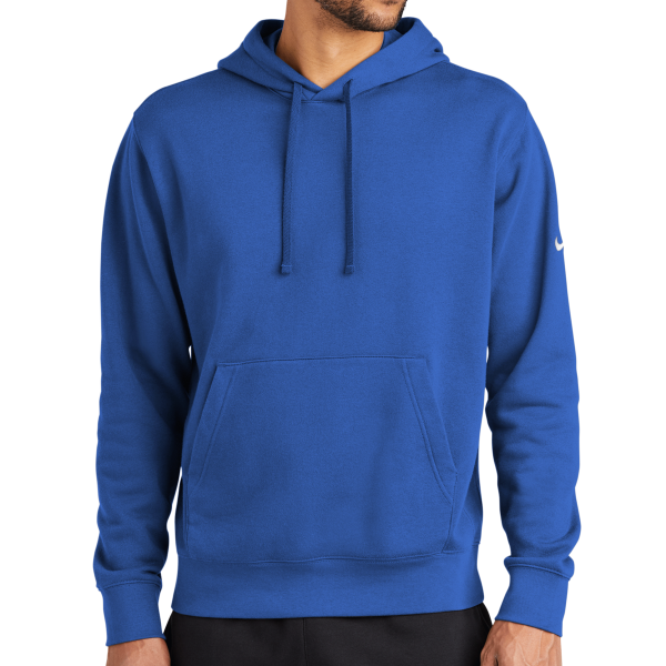 Nike Club Fleece Sleeve Swoosh Pullover Hoodie, Game Royal, Front view