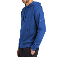 Nike Club Fleece Sleeve Swoosh Pullover Hoodie, Game Royal, Left Sleeve view