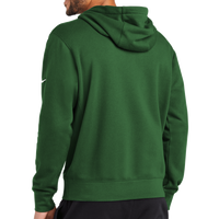 Nike Club Fleece Sleeve Swoosh Pullover Hoodie, Gorge Green, Back view
