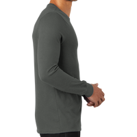 Nike Dri FIT Cotton/Poly Long Sleeve Tee, Anthracite, Right Sleeve view
