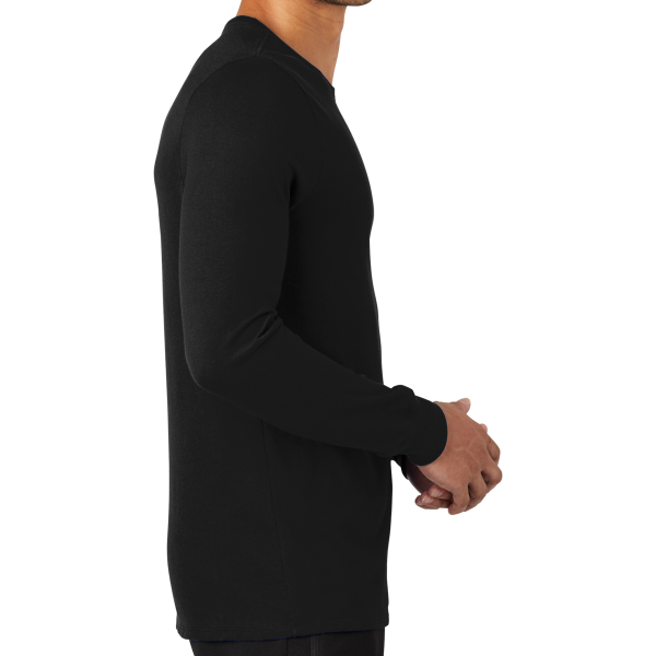 Nike Dri FIT Cotton/Poly Long Sleeve Tee, Black, Right Sleeve view