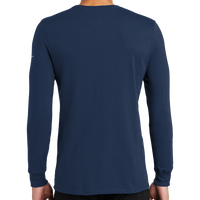 Nike Dri FIT Cotton/Poly Long Sleeve Tee, College Navy, Back view