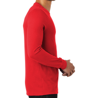 Nike Dri FIT Cotton/Poly Long Sleeve Tee, University Red, Right Sleeve view