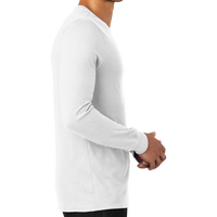 Nike Dri FIT Cotton/Poly Long Sleeve Tee, White, Right Sleeve view