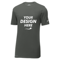 Nike Dri FIT Cotton/Poly Tee, Anthracite, Front view, Mockup