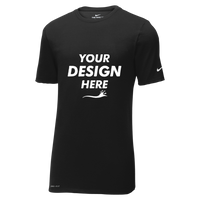 Nike Dri FIT Cotton/Poly Tee, Black, Front view, Mockup
