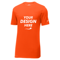 Nike Dri FIT Cotton/Poly Tee, Brilliant Orange, Front view, Mockup
