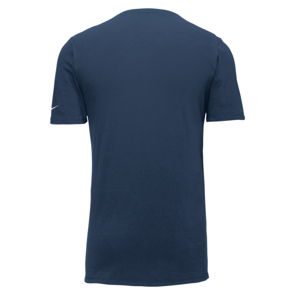 Nike Dri FIT Cotton/Poly Tee, College Navy, Back view