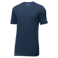 Nike Dri FIT Cotton/Poly Tee, College Navy, Front view