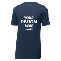 Nike Dri FIT Cotton/Poly Tee, College Navy, Front view, Mockup