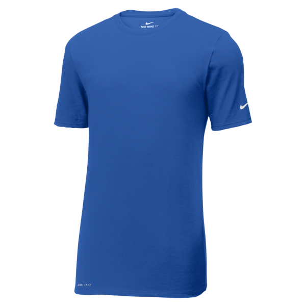 Nike Dri FIT Cotton/Poly Tee, Rush Blue, Front view