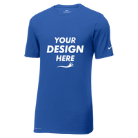 Nike Dri FIT Cotton/Poly Tee, Rush Blue, Front view, Mockup