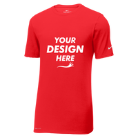Nike Dri FIT Cotton/Poly Tee, University Red, Front view, Mockup