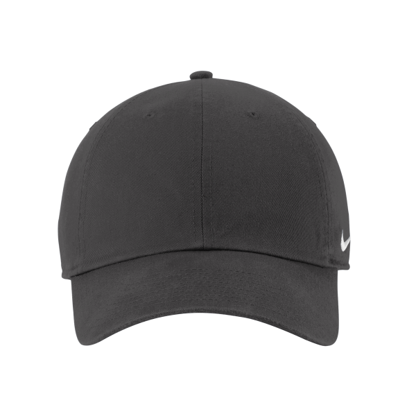 Nike Heritage Cotton Twill Cap, Anthracite, Front view