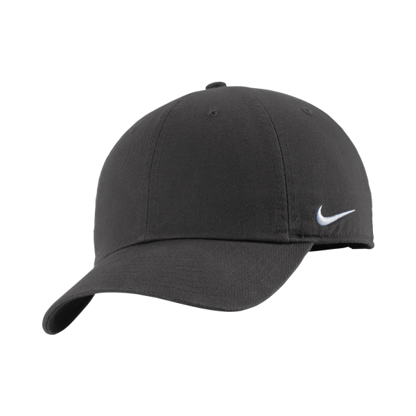 Nike Heritage Cotton Twill Cap, Anthracite, Left Side view