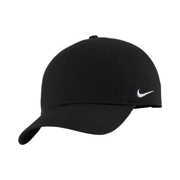 Nike Heritage Cotton Twill Cap, Black, Left Side view
