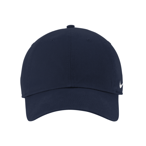 Nike Heritage Cotton Twill Cap, College Navy, Front view
