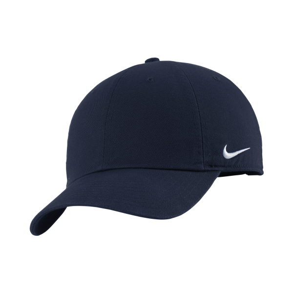Nike Heritage Cotton Twill Cap, College Navy, Left Side view