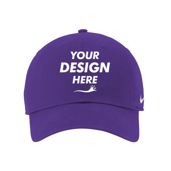 Nike Heritage Cotton Twill Cap, Court Purple, Front view, Mockup