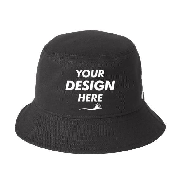 Nike Swoosh Bucket Hat, Anthracite, Front view, Mockup