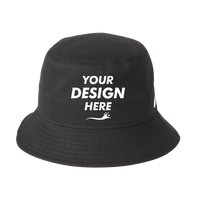 Nike Swoosh Bucket Hat, Anthracite, Front view, Mockup