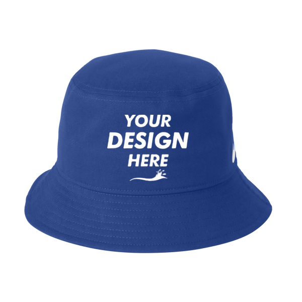 Nike Swoosh Bucket Hat, Game Royal, Front view, Mockup