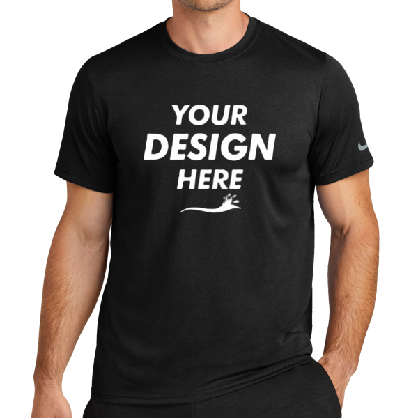 Nike Swoosh Sleeve rLegend Tee, Black, Front view, Mockup
