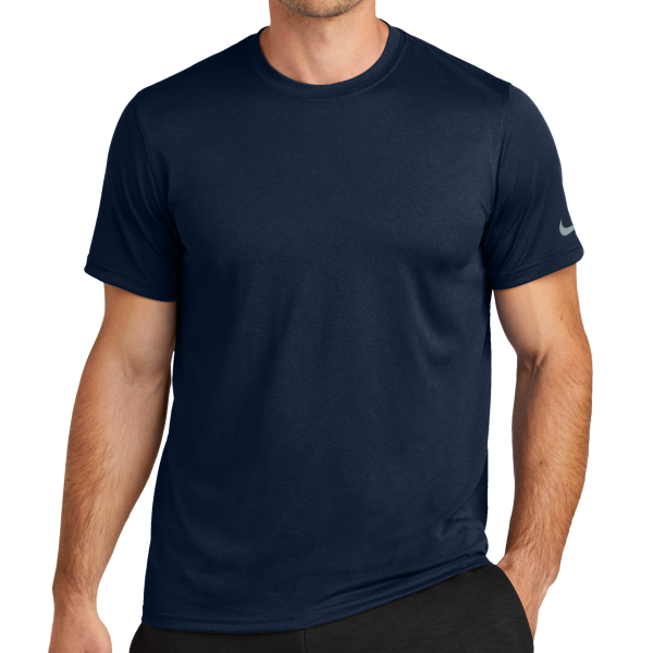 Nike Swoosh Sleeve rLegend Tee, College Navy, Front view