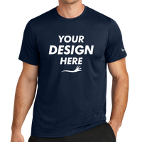 Nike Swoosh Sleeve rLegend Tee, College Navy, Front view, Mockup